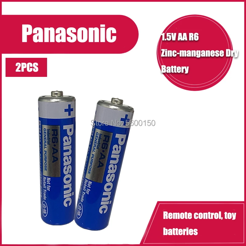2 шт. Panasonic R6 1 5 V AA Батарея щелочные батарейки не применяется ртуть сухие для