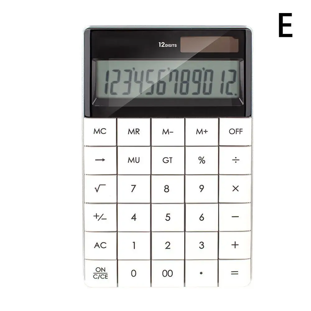 Для кулинарно-деликатесной продукции E1589-калькулятор 12 цифр-батарея и солнечная двойной мощность большой дисплей-5 цветов - Цвет: E