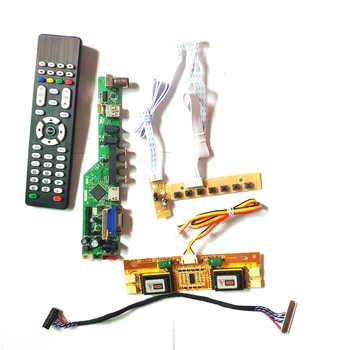 

For LM201WE3-TLH2/TLH3 LCD display panel T.V53 controller board Remote+Inverter+keyboard 4CCFL 30Pin LVDS VGA HDMI AV USB RF Kit