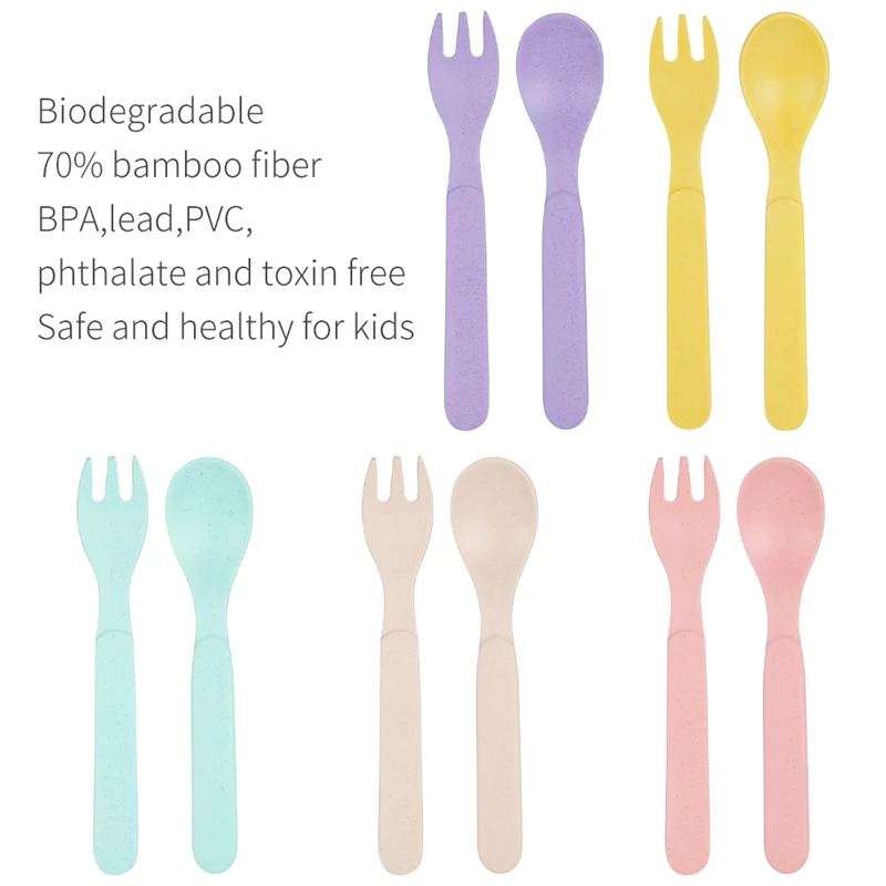 stainless steel baby spoon and fork set