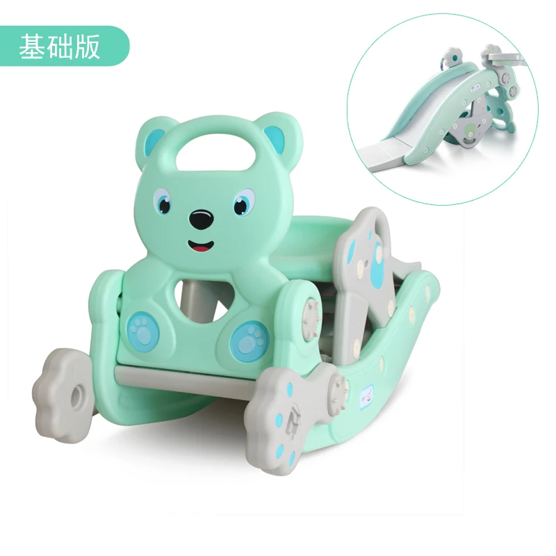 Rocking Horse Green Игрушка-качалка для верховой езды, детское кресло-качалка, пластмассовое кресло для безопасной игры в помещении, баскетбольная игра, игрушки для упражнений - Цвет: Rocking Horse Green