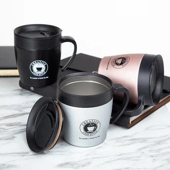 

330 ML Coffee Mug 304 Stainless Steel Thickened Portable Vacuum Thermos Cup Flask Office Business Travel Water Bottle For Lovers