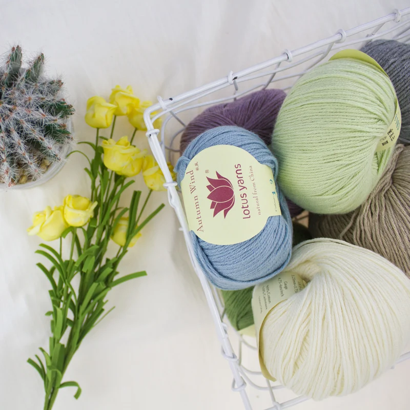 50g Cotton Yarn Cashmere Blended Hand Knitting Crochet Fingering Weight For Garments Soft Baby Clothes 5