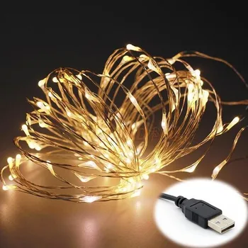 

USB LED String Lights Christmas Decorations Garland Tree Light for Room Fairy Lighting Decor Aesthetic Copper Wire Holiday Light