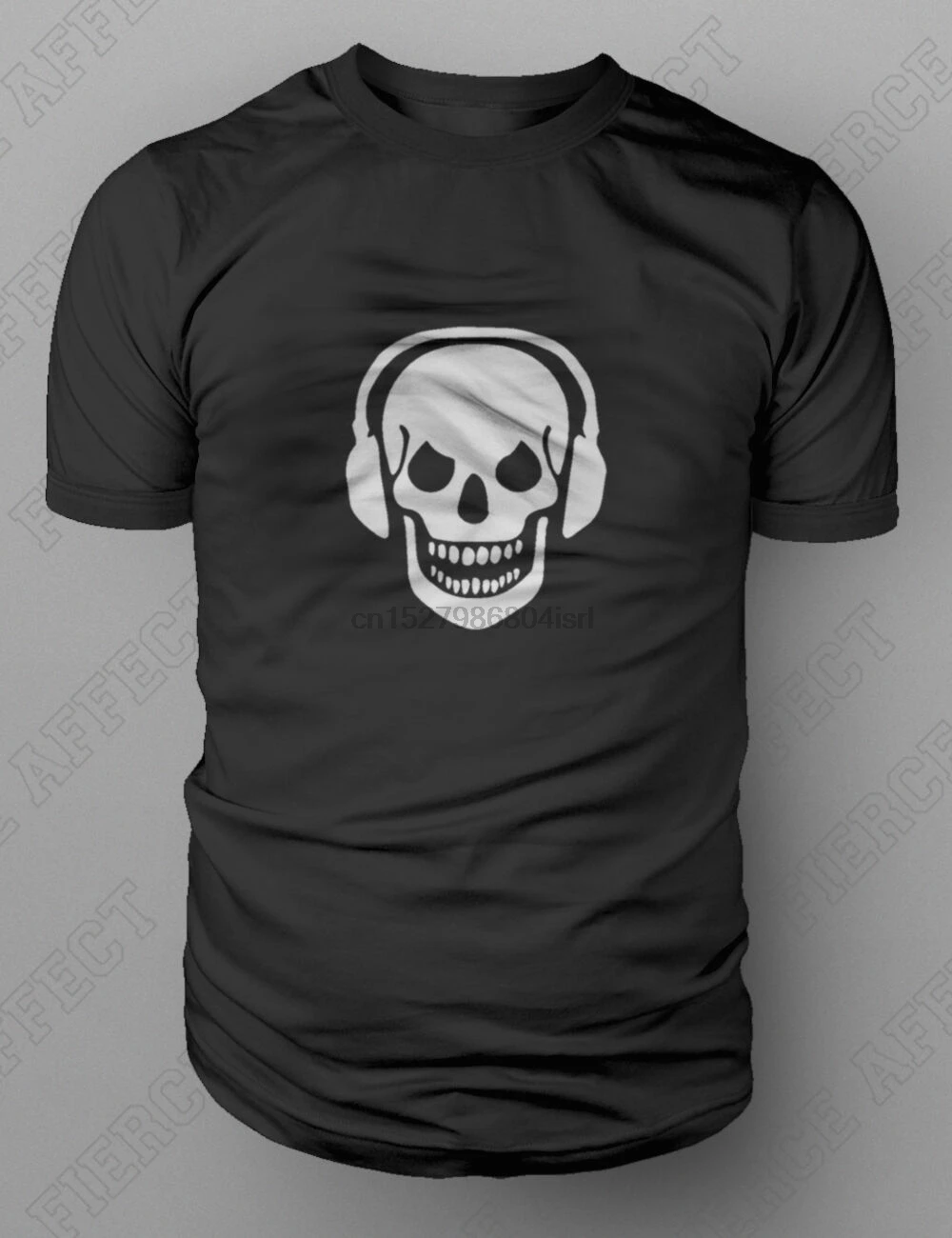 Череп и телефоны DJ Клубные наушники футболка S-XXL FREE UK POST Death Zombie | Мужская одежда