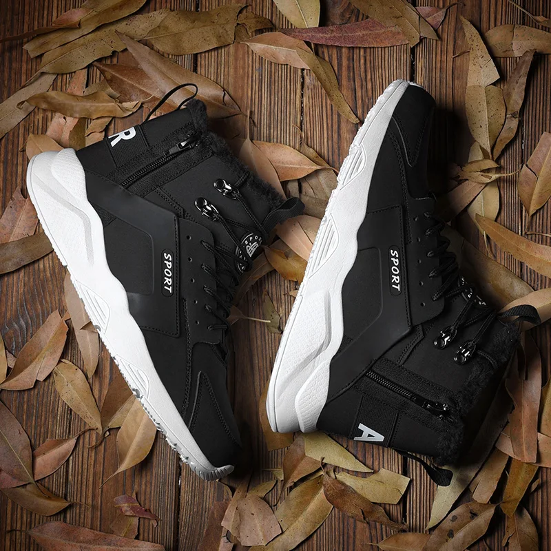 Winter Warm boots Hiking shoes botas tacticas hombre Hight top plus cotton outdoor shoes waterproof chaussures sport homme