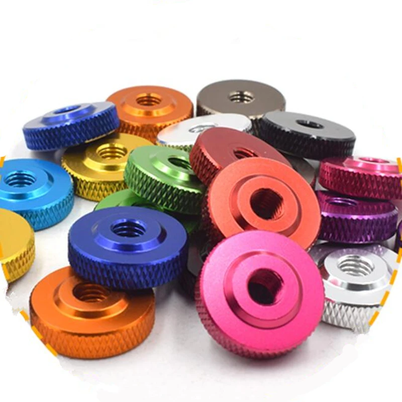 5pcs/lot Thumb Nut M3 M4 M5 M6 Knurled thumb nuts Aluminum alloy Hand