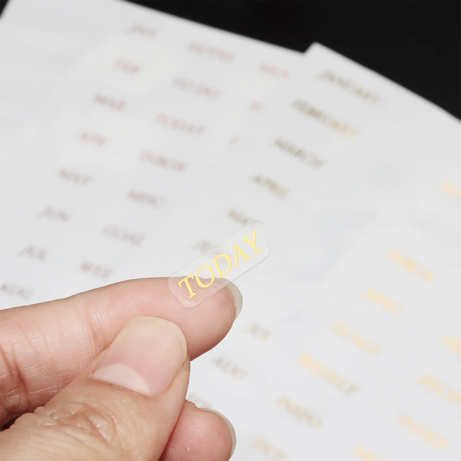 SKYSONIC A5 A6 A7 Spiral Binder Index Separator Transparent Page Top Dividers 6pcs/12pcs 6 Holes Board Pages English Stickers 6