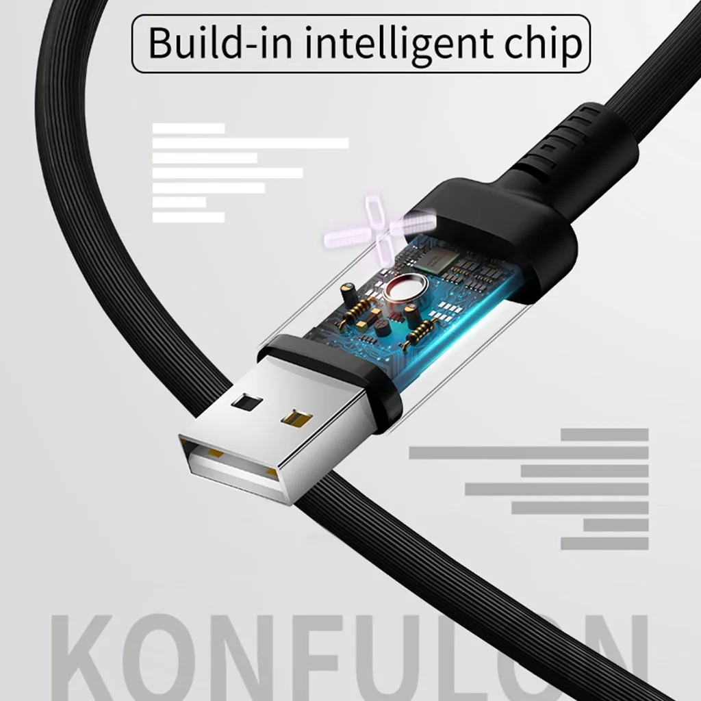 1 м кабель для передачи данных Usb прочный с подсветкой Голосовое управление данных быстрое зарядное устройство для телефонов Android с красочным светом зарядный кабель FW3