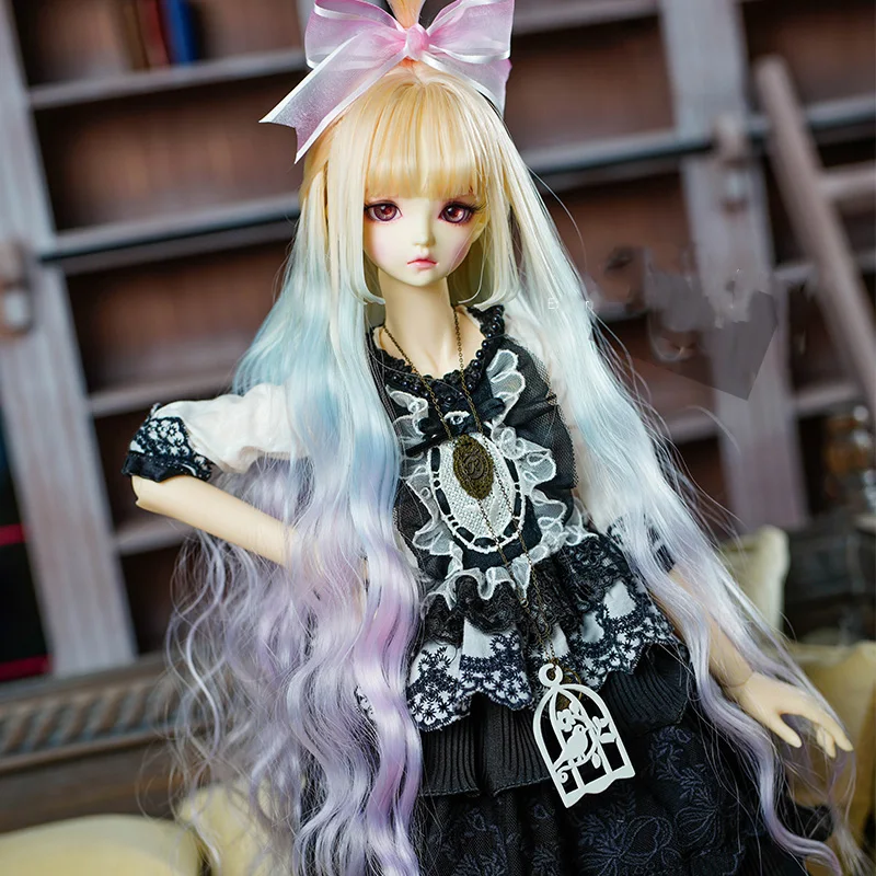 

1/6 1/4 1/3 scale BJD doll wig ancient costume Gradient long curly hair Vintage Wigs for BJD/SD doll accessories C0356