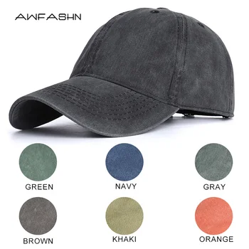 

2020 High Quality Men Washed Cotton Baseball Cap Women Vintage Snapback Hat Adjustable Trucker Outdoor Caps Black Dad Hat Bone