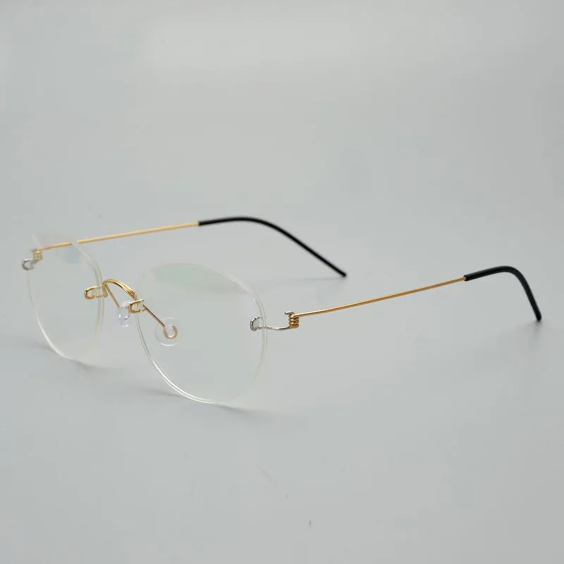 Очки без оправы из титанового сплава, оправа для мужчин, очки по рецепту, женские очки для близорукости, оптические оправы для очков, мужские корейские прозрачные очки