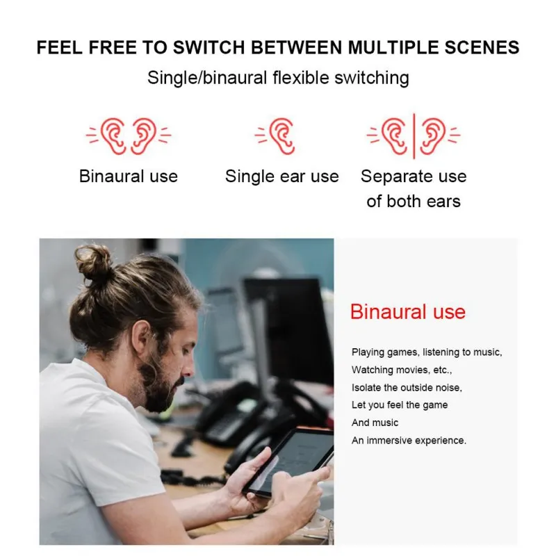 Универсальные водонепроницаемые беспроводные Bluetooth 5,0 умные гарнитуры спортивные наушники с зарядным устройством наушники высокого качества