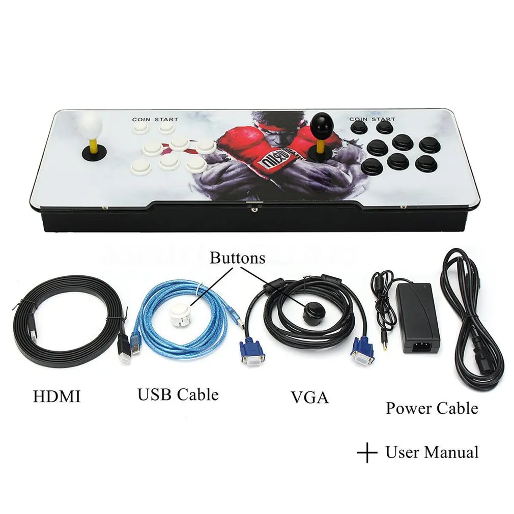 

846 Games Support HDMI VGA Home TV Arcade Game Console Kit Set Double Joystick Children Game Console With Pause Function