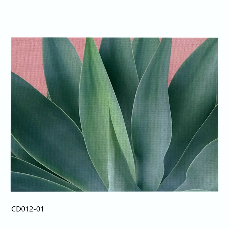 CD012-01 Модный льняной/хлопковый коврик, мультяшный коврик для кухни, обеденного стола, подстаканник, столовый набор, коврик для стола, коврик для домашнего декора - Цвет: CD012-01