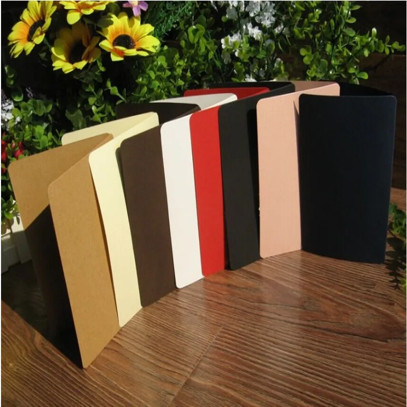 10pcs/lot Nostalgic Retro Birthday Greeting Party Postcard DIY Handmade Fold Color Holiday Blank Greeting Card Stationery