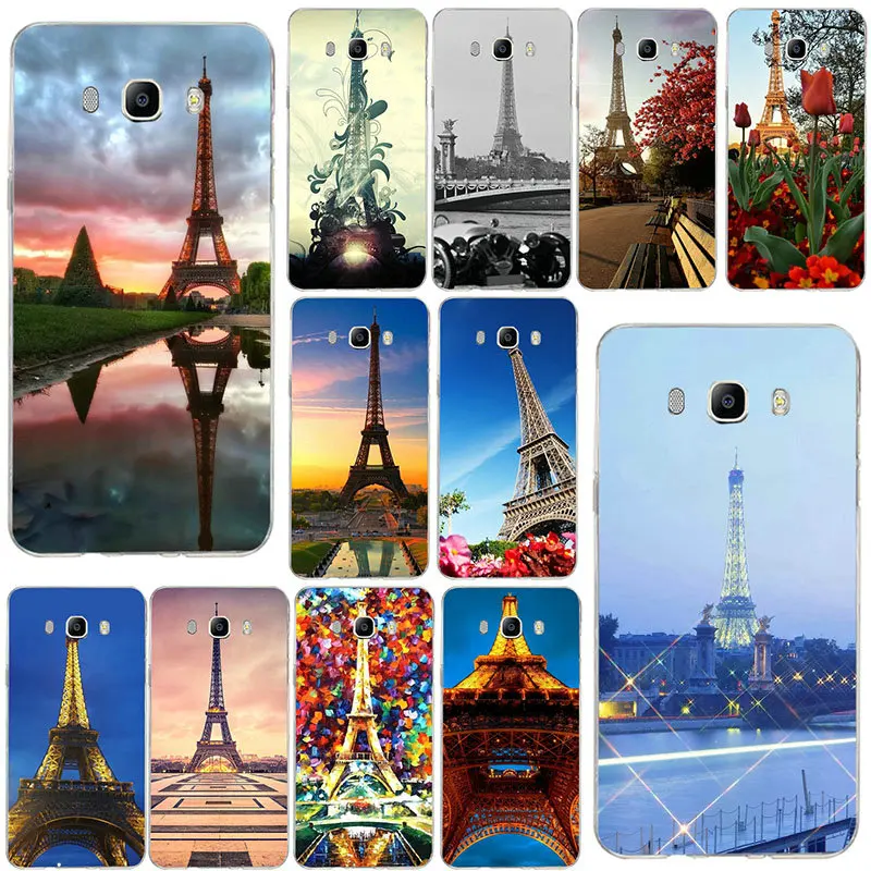Чехол для Samsung Galaxy A3 A5 A7 J2 J3 J4 J5 J6 J7 2016 2017 2018 мягкие чехлы телефонов Эйфелева башня