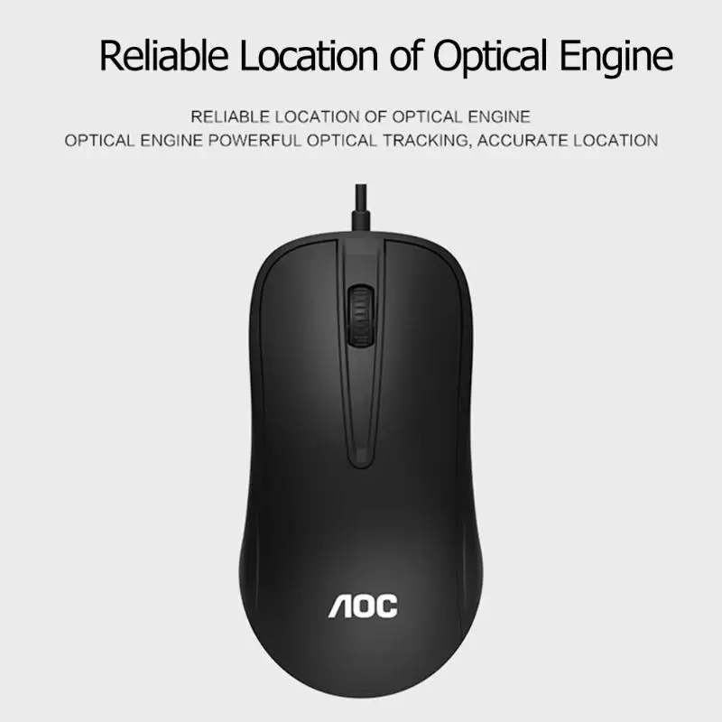 AOC KM150 104 клавиш USB Проводная клавиатура 600 dpi компьютерный эргономичный набор мыши