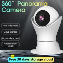 A-ZONE панорамная Wifi 360 камера домашняя беспроводная PTZ IP камера безопасности инфракрасное ночное видение Обнаружение движения видеонаблюдение