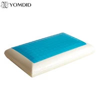 YOMDID Memory Pillow Foam Neck Cushion White Bed Gel Pillow Blue Cooling pillows for Sleeping Travel Neck Fatigue Relief Cushion 1