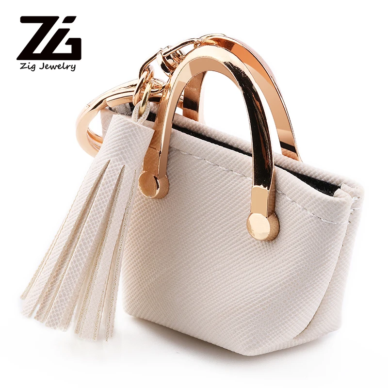 Mini Purse Pendant Jewelry Mini Bag Keychain Keyring Leather