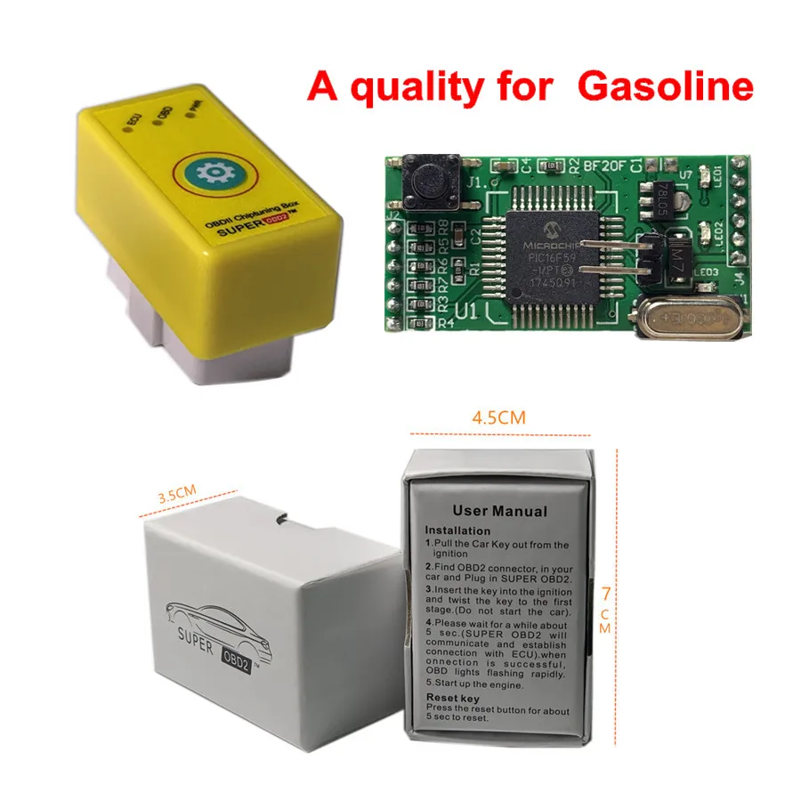 car inspection equipment 15% Fuel Save OBDIICAT HK01 OBD2  Chip Tuning Box  Better Than ECO OBD2&Nitro OBD2  For Benzine &Diesel Cars With Reset Switch small car inspection equipment Code Readers & Scanning Tools