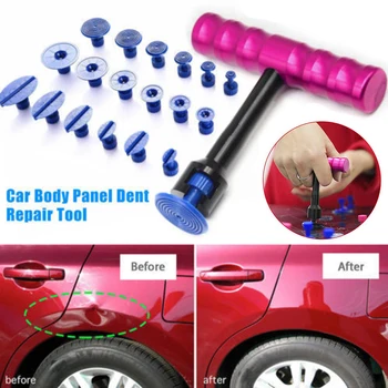 

18pcs Dent Lifter Lifter Tool+Puller Tabs Car Body Panel Kit Paintless Dent Removal T-Bar