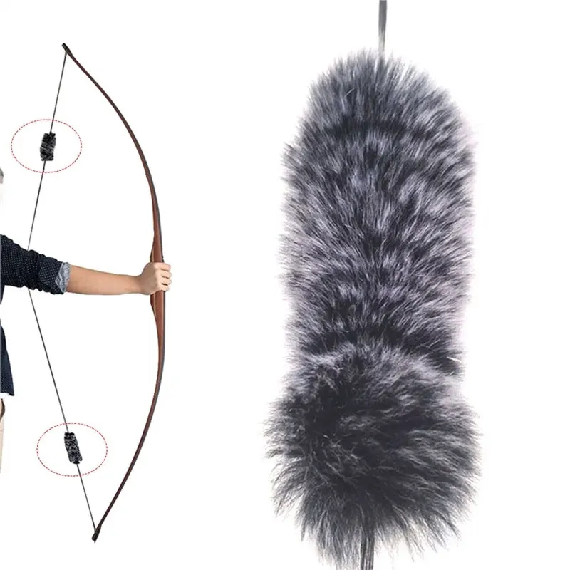 Амортизатор для лука мягкий черный серый из кроличьей шерсти сделай сам