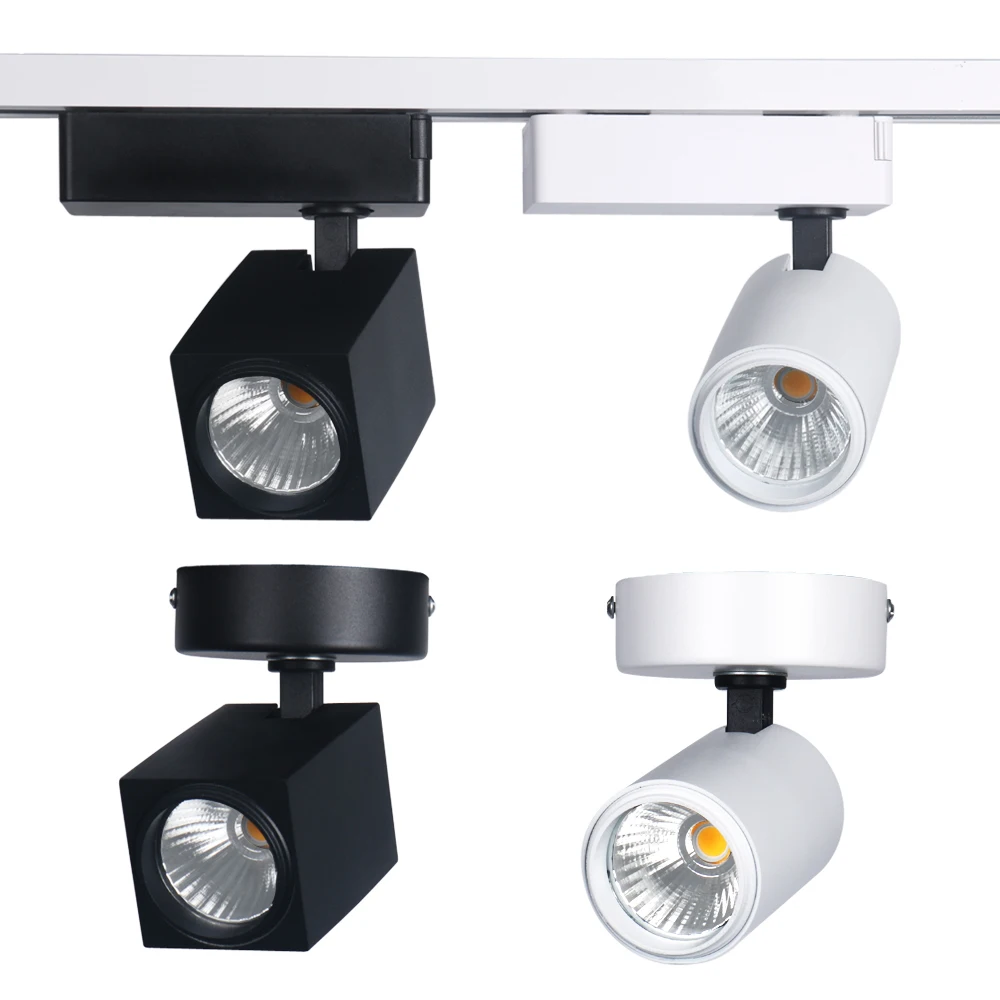 LED Track Light Suqare Round Rail Ceiling 12W Spot Lights Clothes Shoes Store Windows Exhibition Spotlights Showrooms Lighting66