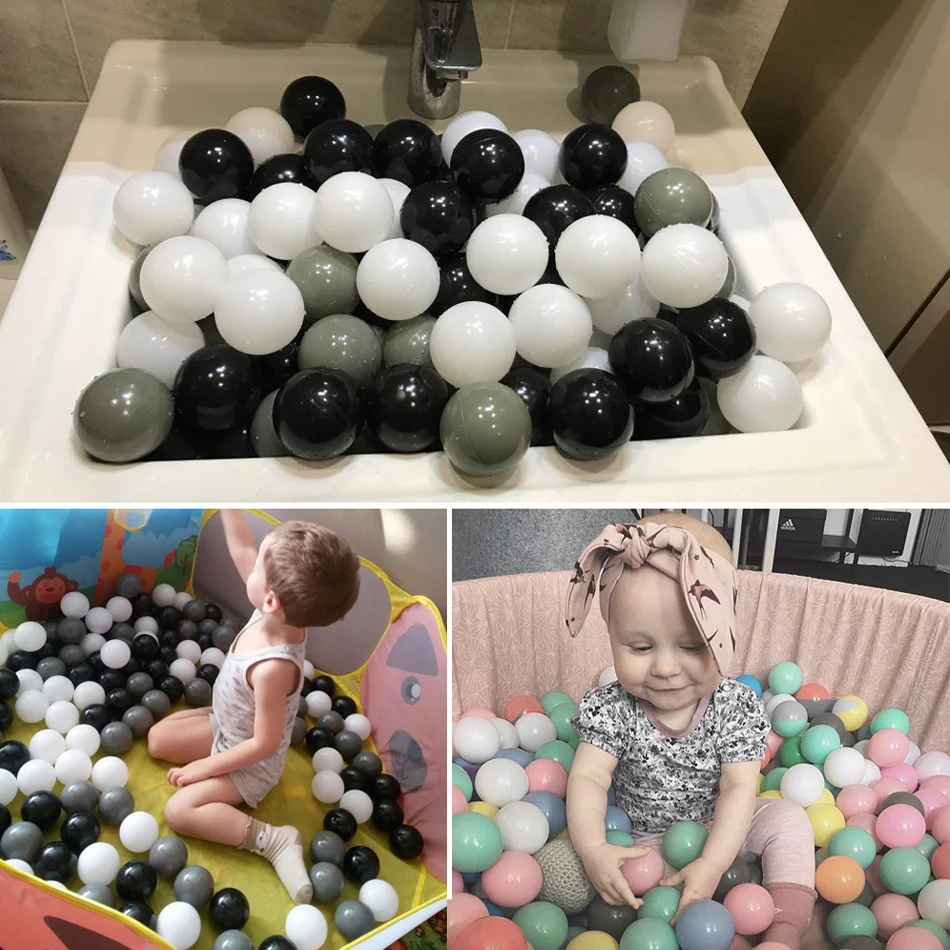 200Pcs/Set Infant Plastic Ocean Balls Outdoor Sports Colorful Water Pool Wave Swim Pit Toys Children Funny Anti Stress Air Ball