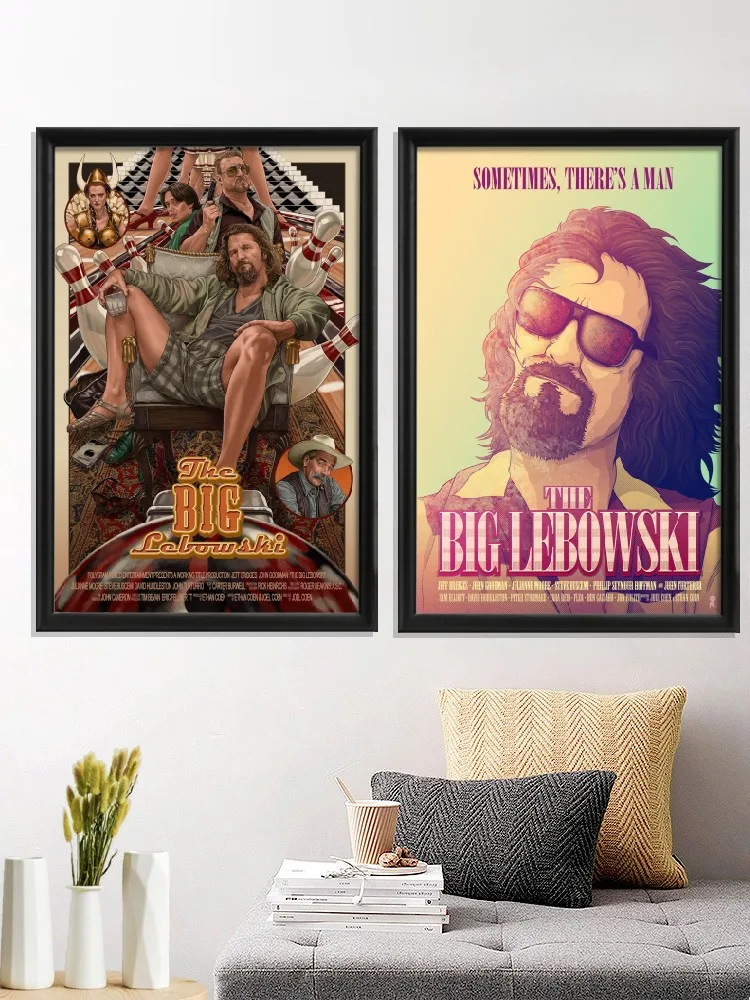 Большой Lebowski постер из фильма художественная шелковая Настенная Наклейка в