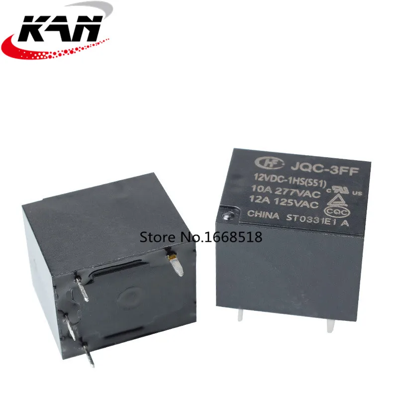 20 шт./лот Мощность реле JQC-3FF-5VDC-1HS JQC-3FF-9VDC-1HS JQC-3FF-12VDC-1HS JQC-3FF-24VDC-1HS 15A 4PIN группа нормально разомкнутый T