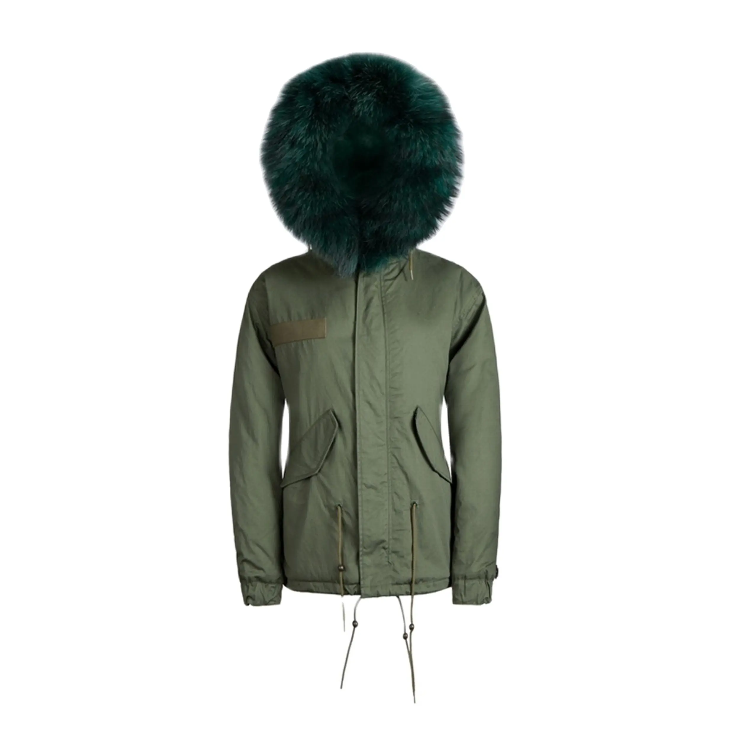 2017 Warm army green real collar fur coat winter large deep Mrs parka cheap jacket supplier women | Женская одежда