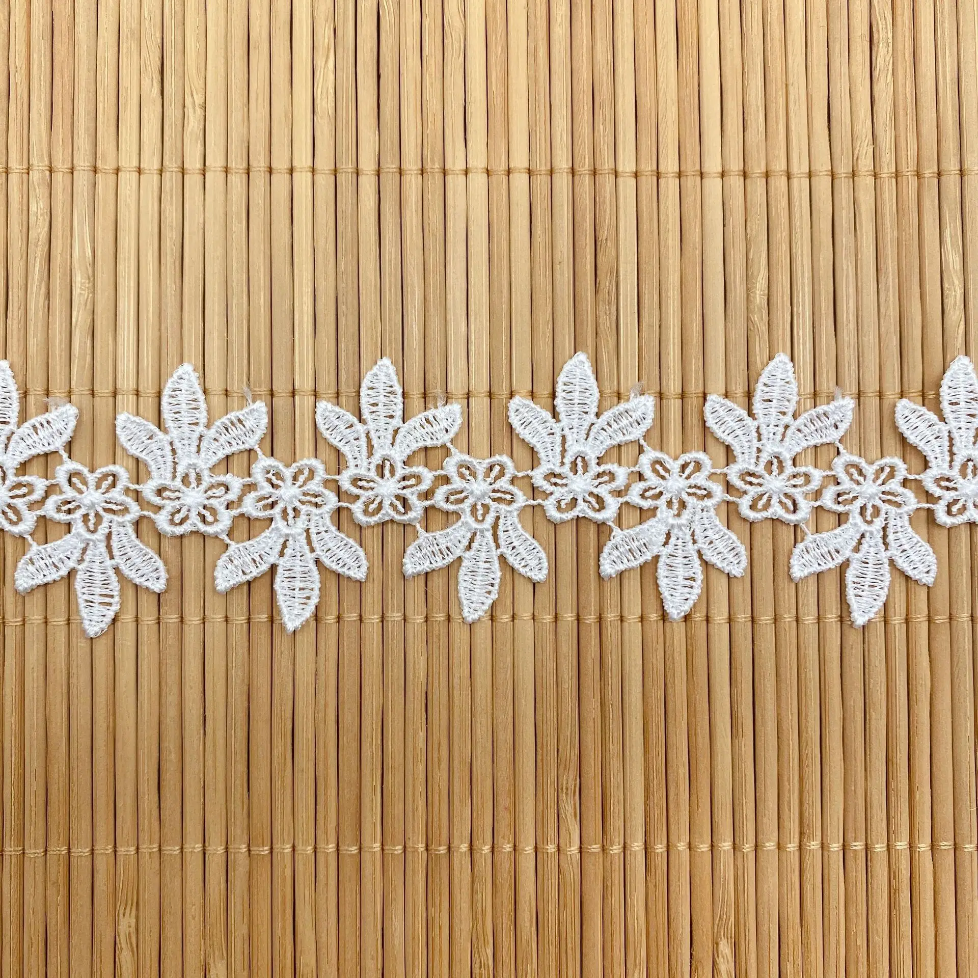 (3yards/lot) White Black Embroidered Lace Ribbons Fabric Trim DIY Sewing Handmade Craft Materials