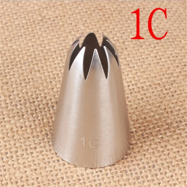 #1C Csővezeték Fúvóka Dekorációs Jegesedés Tippek Nagy Méretű Krémvirág Rózsa Fúvókák Sütik Sütőszerszám Sütemény Cupcake Dekoráció