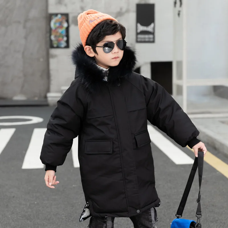 Winter Thicken Windproof Warm Coat For Boys Children Outerwear Kids Clothes Boys Jackets For Teenager Christmas Gift 10 12