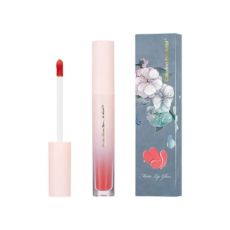 Matte Moisturizing Lip Gloss Non-stick Cup Long-lasting Easy To Color Matte Liquid Lipstick
