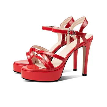 

Women's Sandals Summer Peep Toe High-heeled 11 Cm Super Heels Lady Casual Shoes Sexy Sandals Sandals Party Wedding High Heels