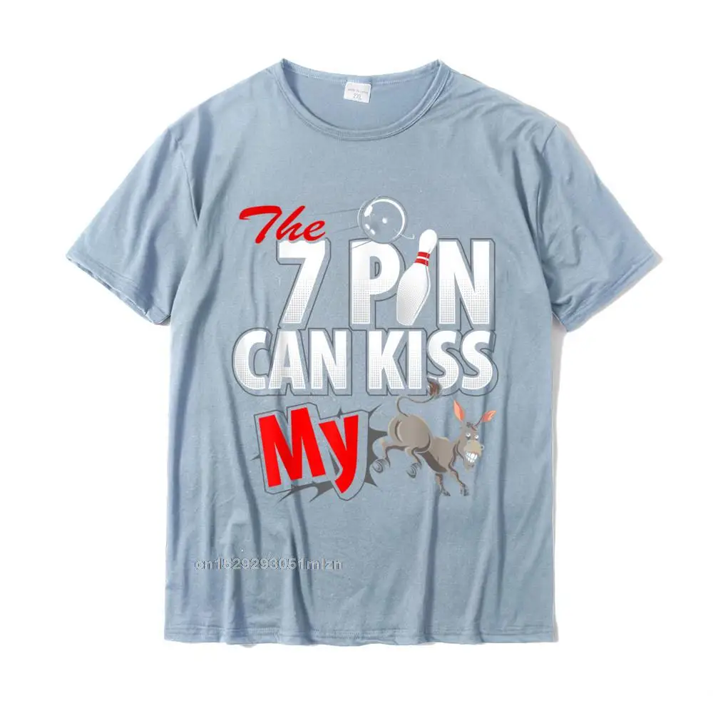 CasualGeek Short Sleeve T Shirt Father Day On Sale O Neck Pure Cotton Tee-Shirts Youth T-shirts Cool  Drop Shipping Seven 7 Pin Can Kiss My Funny 10 Pin Bowling Mens Womens T-Shirt__4651 light