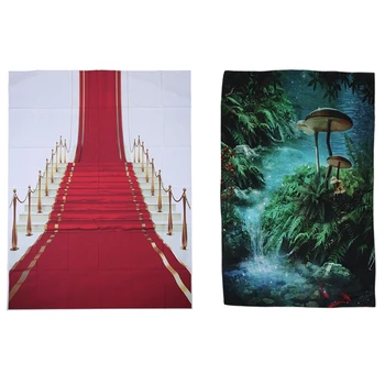

2pcs Wall Hanging Tapestry:1pcs Tapestry Rainforest Waterfall & 1pcs Fantasy River with A Pond, Fish