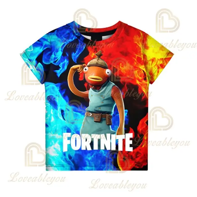 Fortnited Fishstick 3D Printed T shirt 