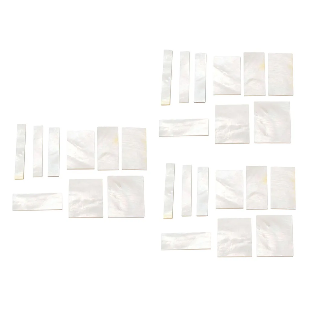 27Pcs Neck Inlay White Mother Of Pearl Blank For Guitar Mandolin Tools