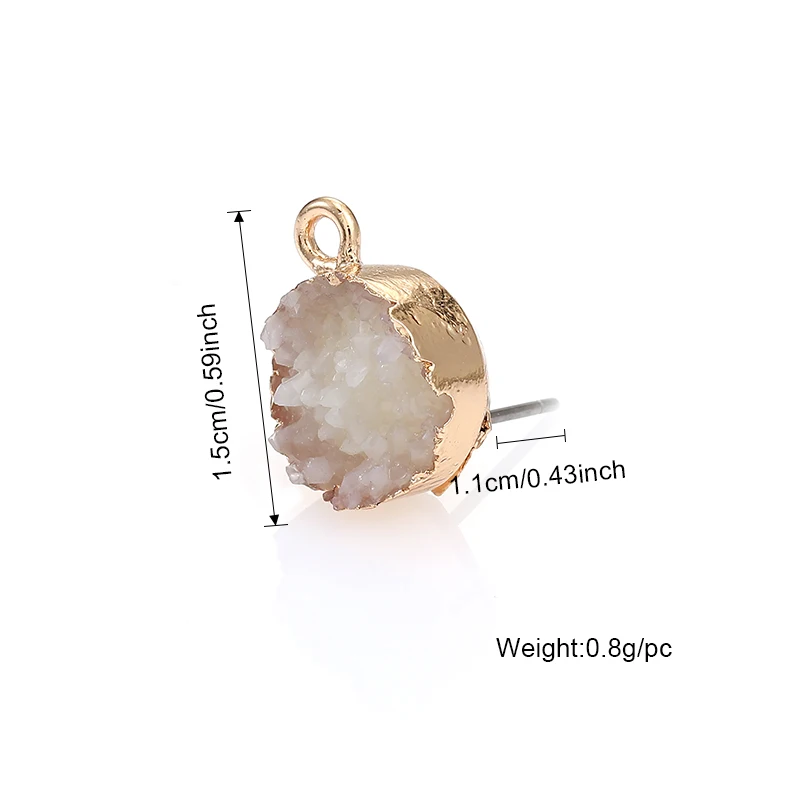 Earring Making Druzy Earring Supplies 10PCS Druzy Stud Earring
