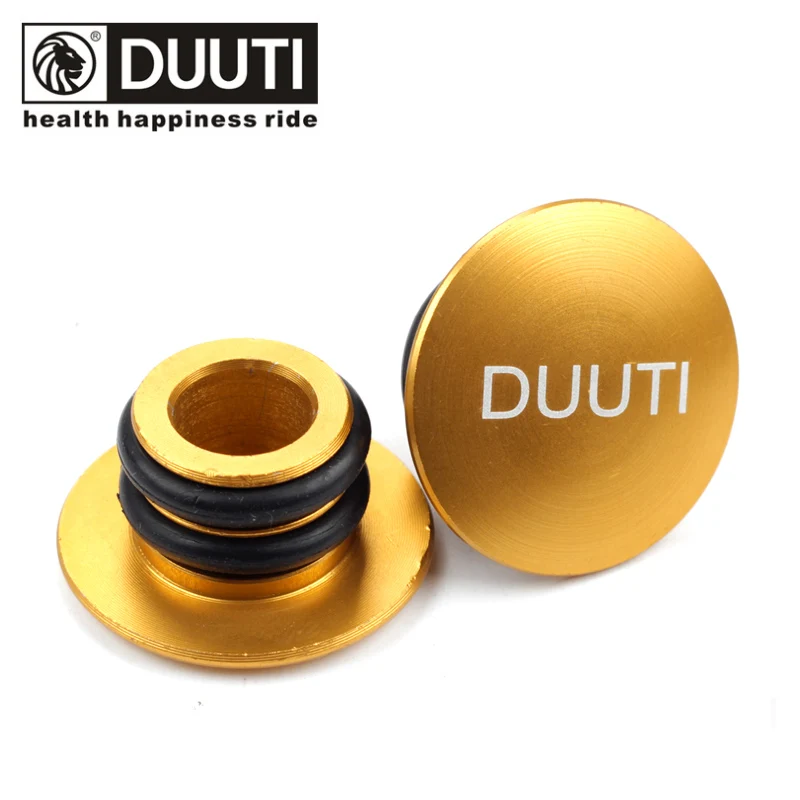 Gold DUUTI MTB бар концы CNC алюминиевый сплав горный велосипед руль стопперы ручки заглушки крышки 22,2 мм запчасти для велосипеда 6 цветов - Цвет: Gold