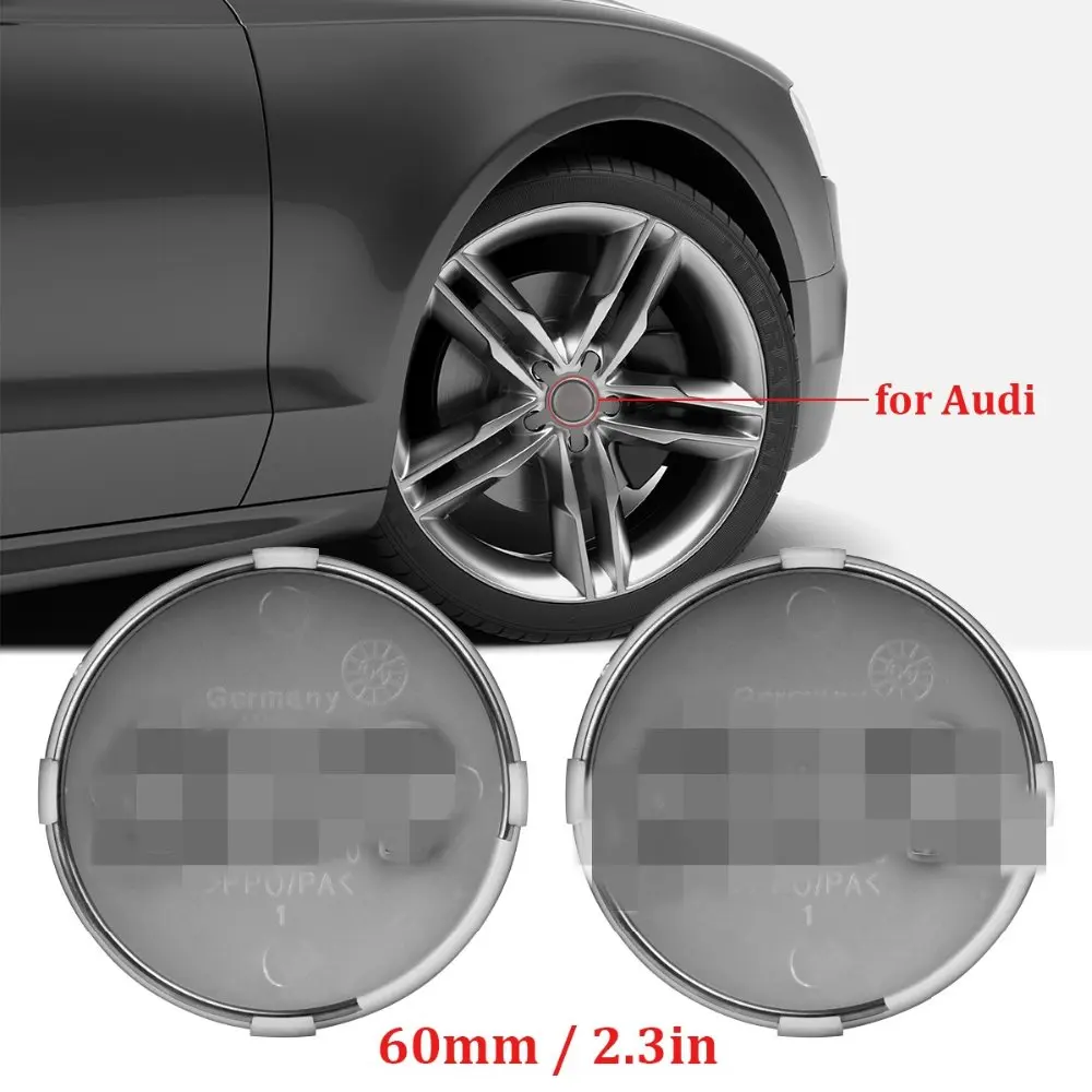 4 шт. 60 мм обод колеса центр Кепки Крышка для Audi A4 B6 B8 A1 A3 A6 C5 C6 80 A5 A7 Q3 Q5 Q7 TT S3 S4 S5 S6 S7 S8 RS
