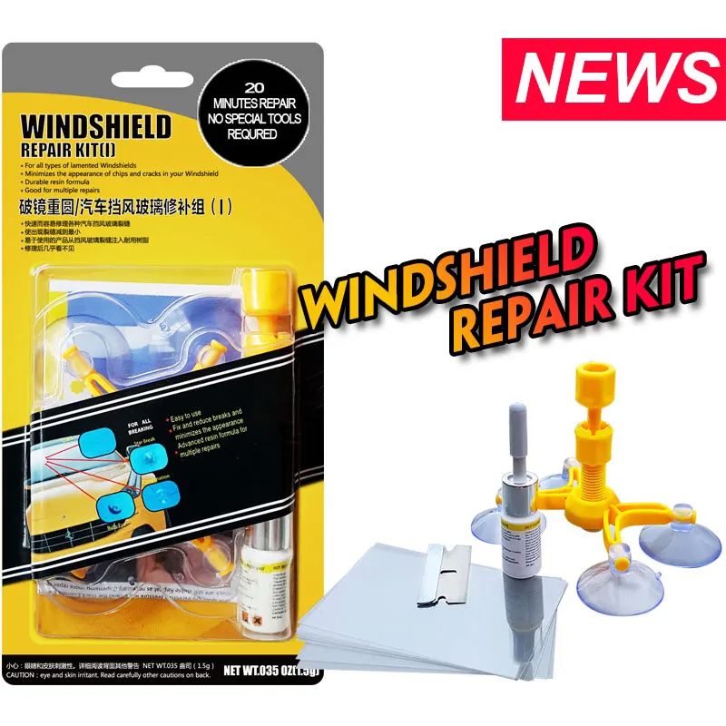 

CHIZIYO DIY Car Windshield Glass Scratch Kits Repair Tools Windscreen Crack Restore Window