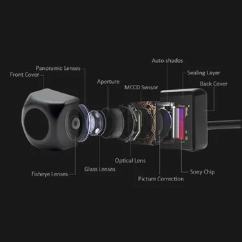 

Power Cord Rearview camera CCD Chip Reversing Auto Interior Wide-angle