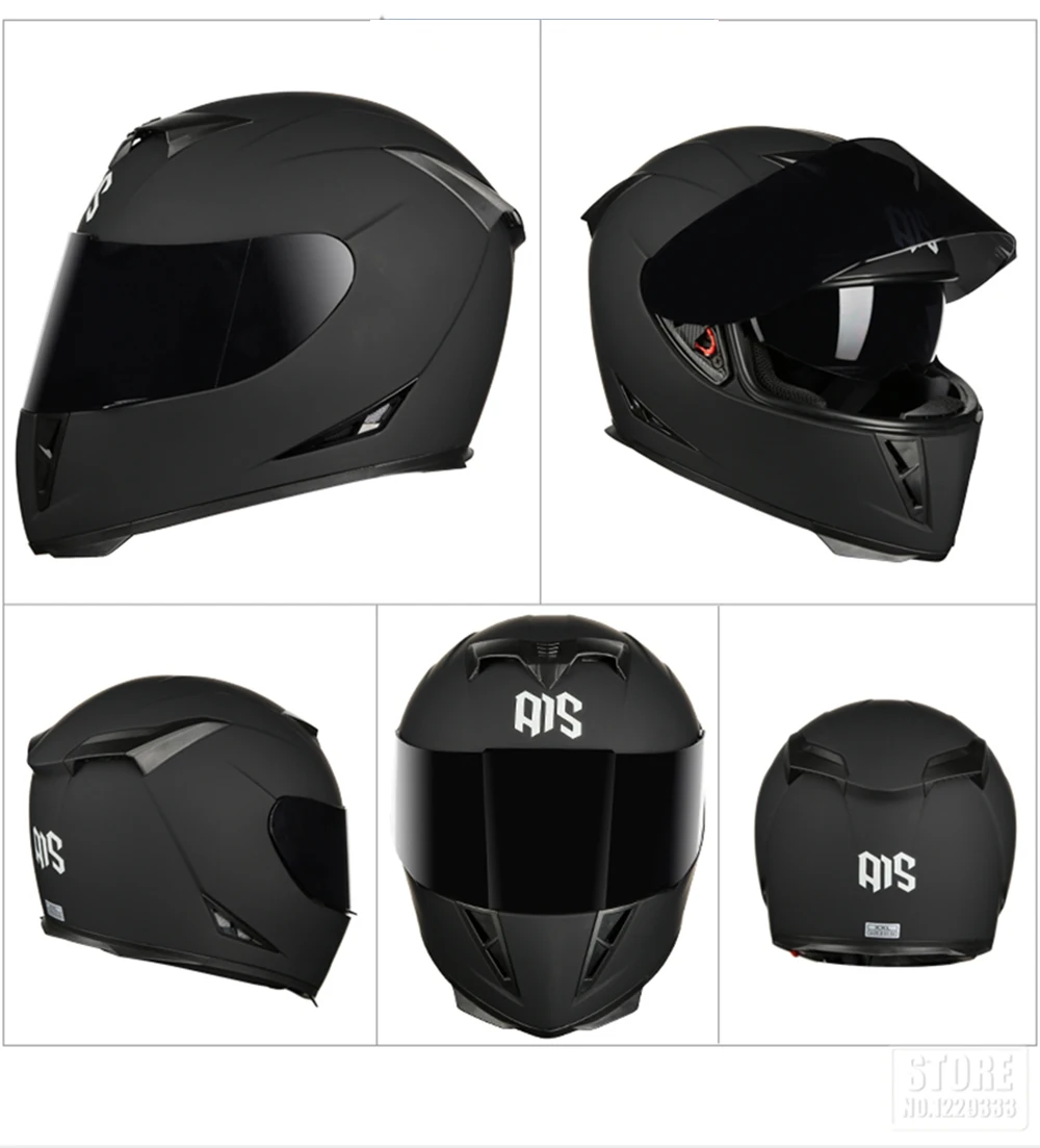 AIS мотоциклетный шлем Casco Moto с открытым лицом Moto шлем с двойным козырьком для мотокросса модульный мотоциклетный шлем