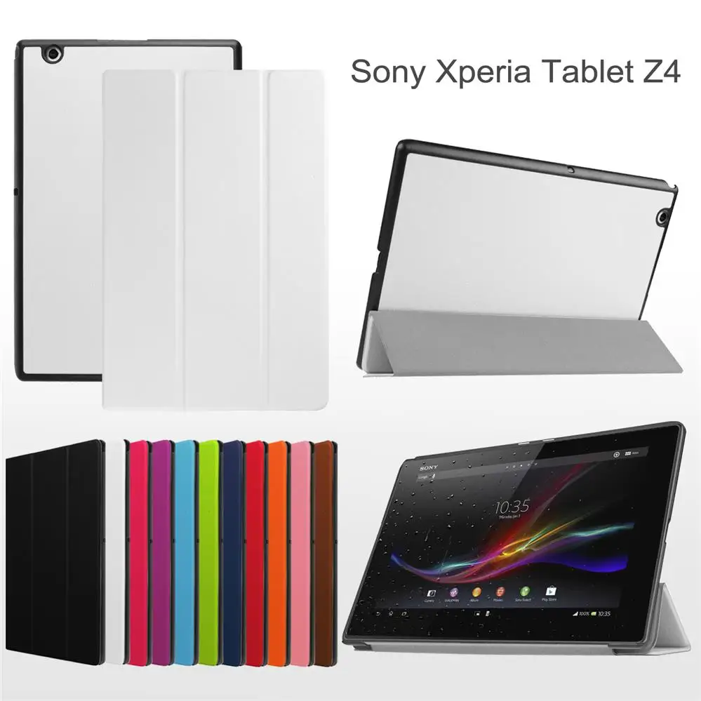 Чехол для планшета sony Xperia Z4 Tablet 10,1 SGP771 Smart Wake UP Stand Folio PU кожаный защитный чехол с стилусом - Цвет: White