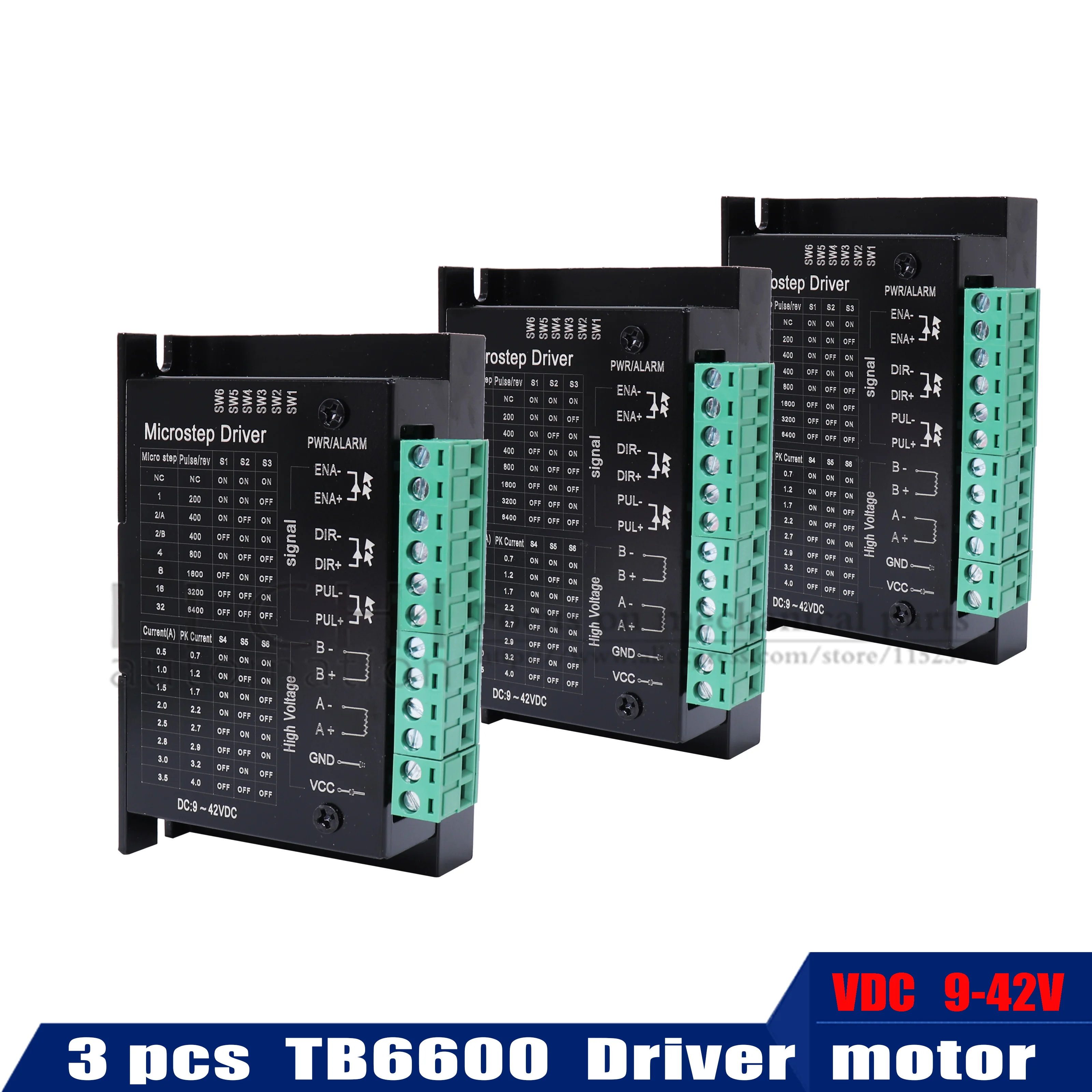 Драйвер TB6600 для шагового двигателя 2 фазы 9 42 В постоянного тока 4 а NEMA17 NEMA23 3